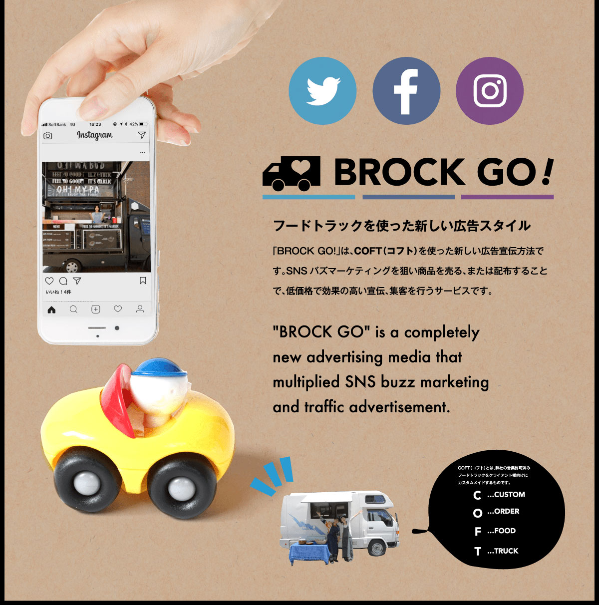 BROCK GO!フードトラックを使った新しい広告スタイル